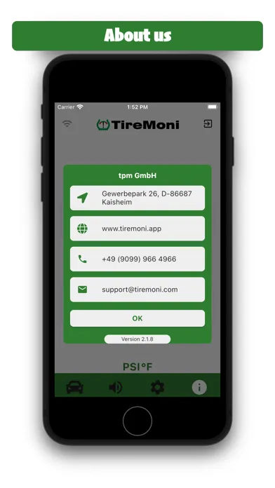 TireMoni BLE-tpms سکرین شاٹس