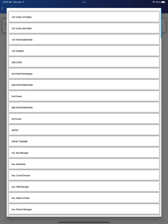 Скриншоты MSC Crewing Services iPad 