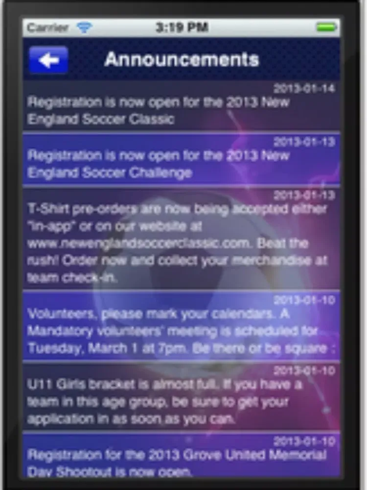 Capturas de pantalla de Grove United Memorial Day Shootout iPad 
