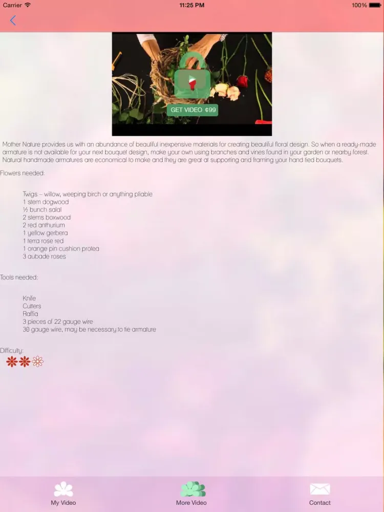 ภาพหน้าจอของ Florista iPad 