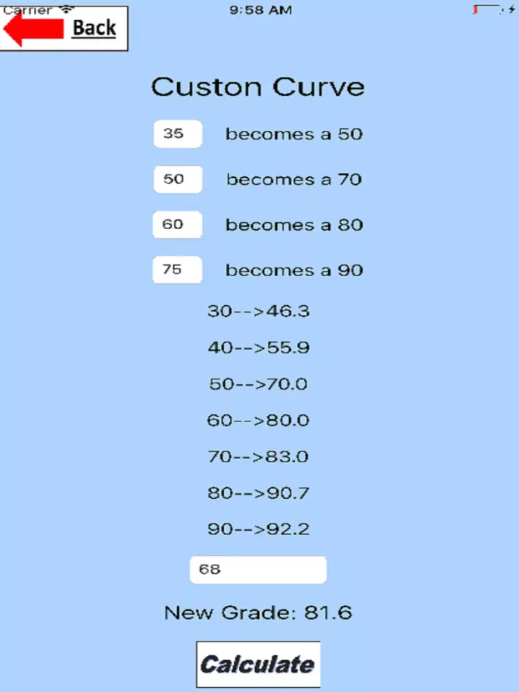 Capturas de tela do Teachers Curve iPad 