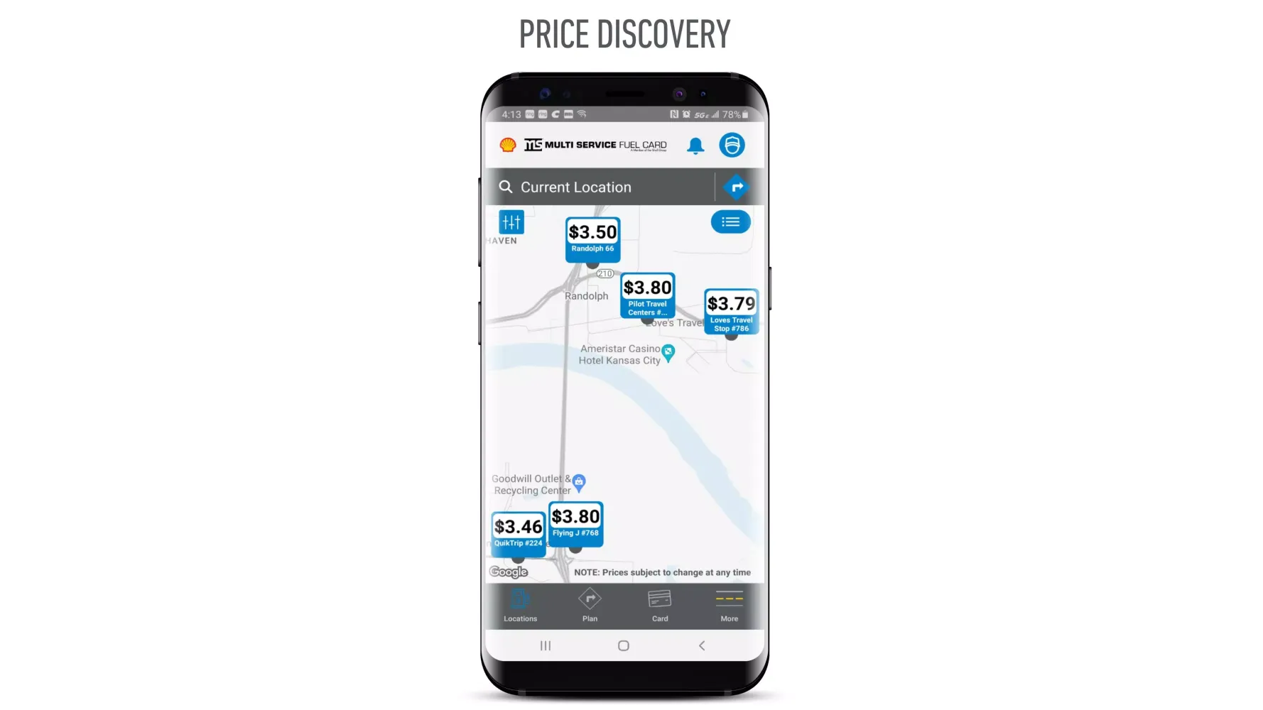 Multi Service Fuel Card Screenshots