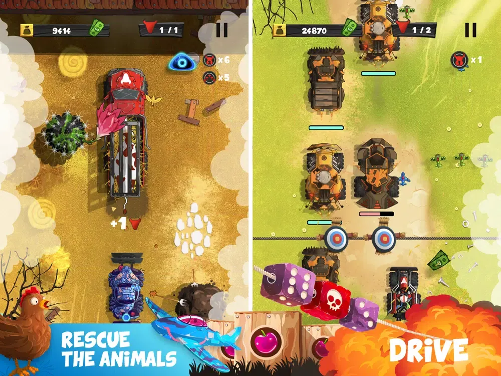 Tangkapan layar Tractor Rush: Car Games 2021 iPad 