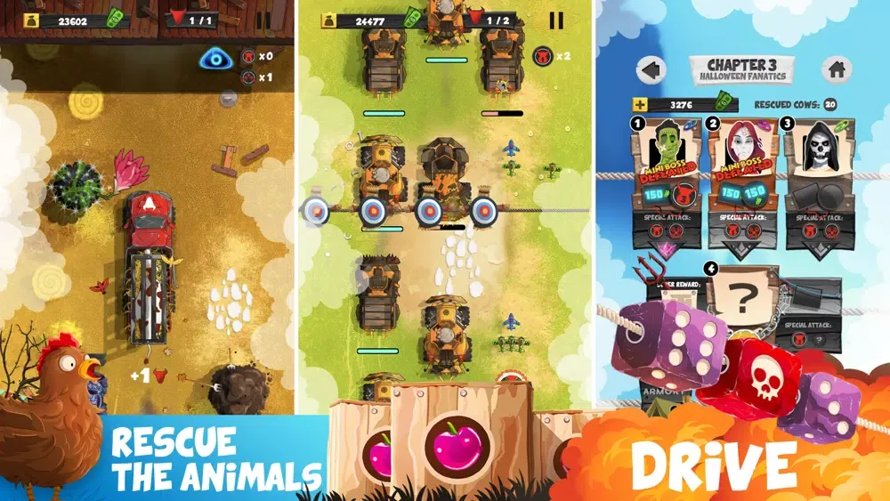 Tangkapan layar Tractor Rush: Car Games 2021