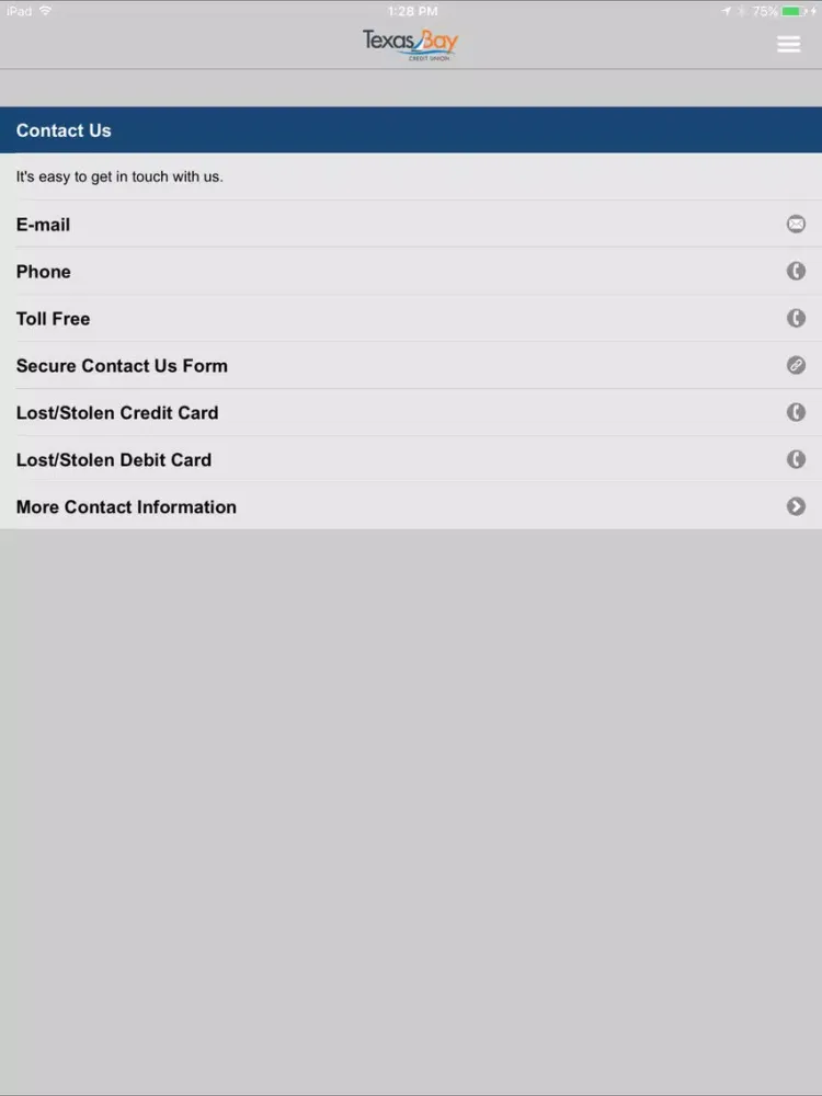 Скриншоты Texas Bay Credit Union iPad 