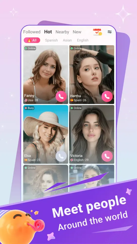 Ảnh chụp màn hình của Joyo lite: Online video chat