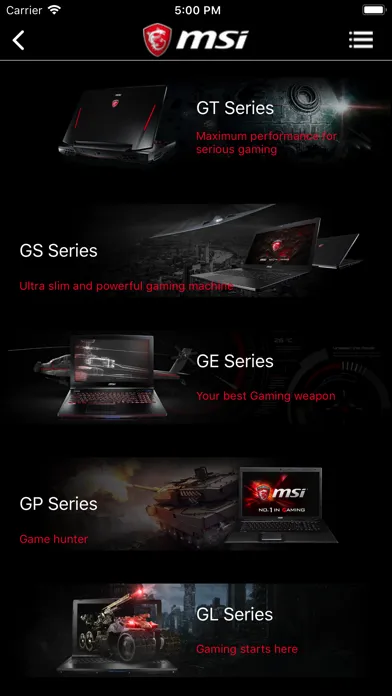 Скриншоты MSI Notebook