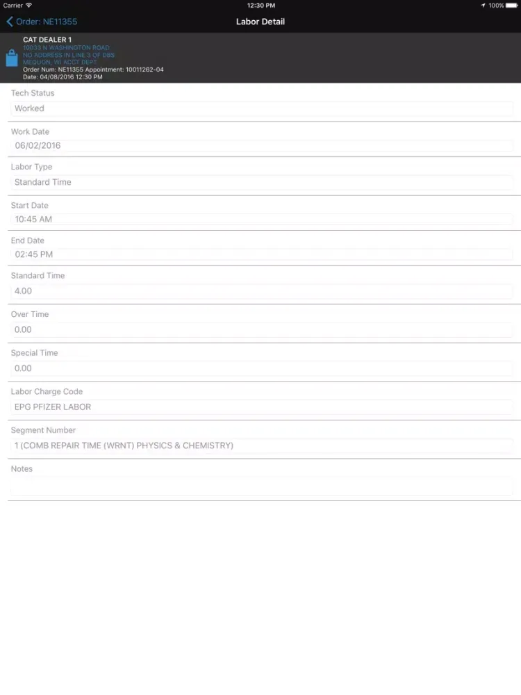 Tangkapan skrin Service Pro Mobile 2.13 iPad 