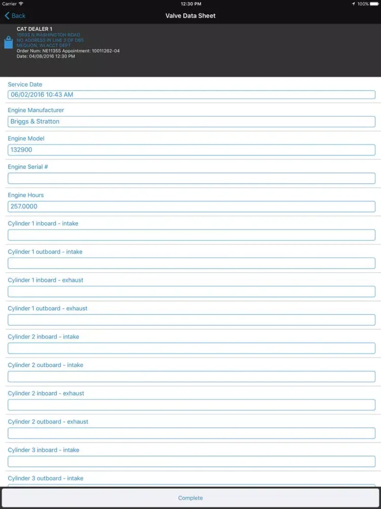 Tangkapan skrin Service Pro Mobile 2.13 iPad 