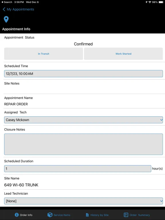 Capturas de pantalla de Service Pro Mobile 3 iPad 