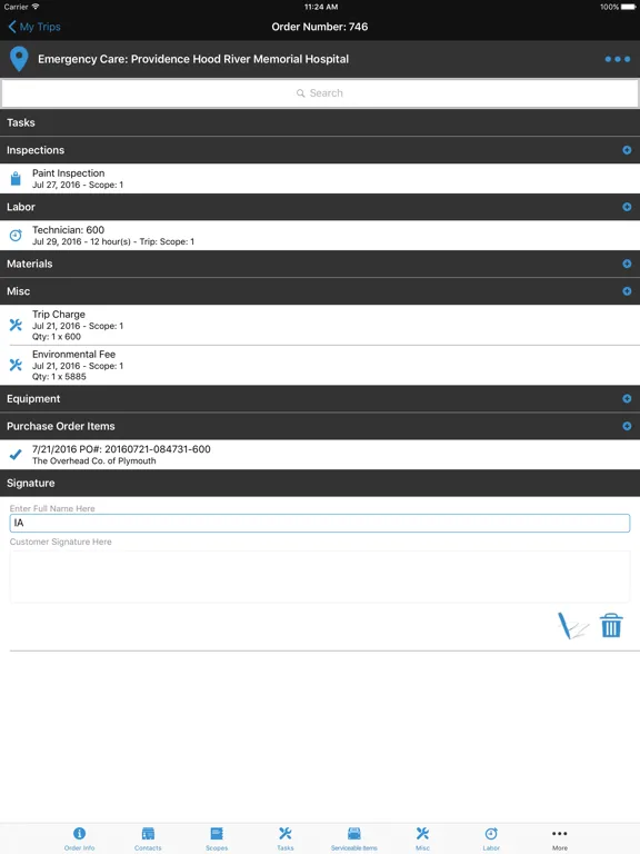 Tangkapan layar SPV® Mobile 2.15 iPad 