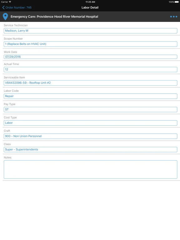 Tangkapan layar SPV® Mobile 2.15 iPad 
