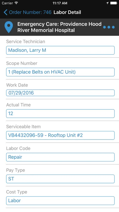 Tangkapan layar SPV® Mobile 2.15