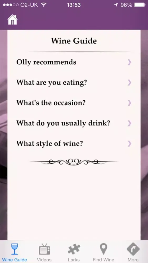Captures d'écran de Olly Smith’s Wine App