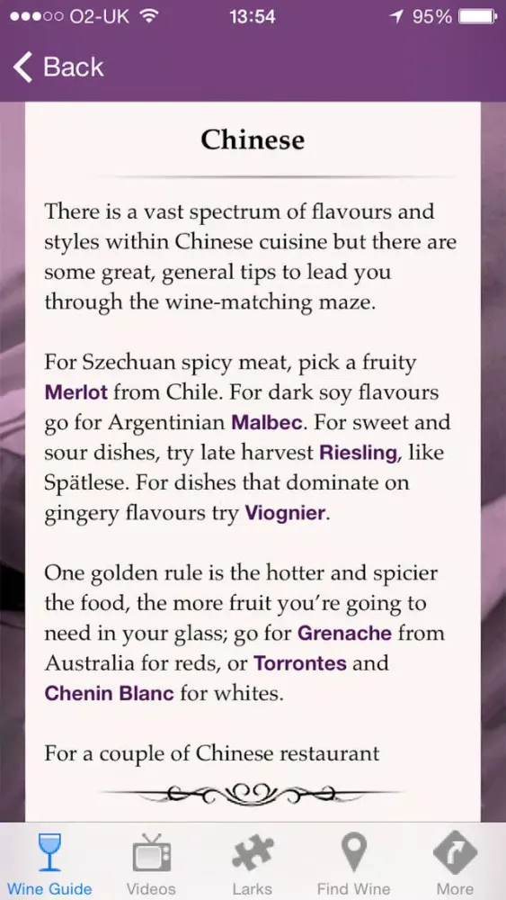 Captures d'écran de Olly Smith’s Wine App