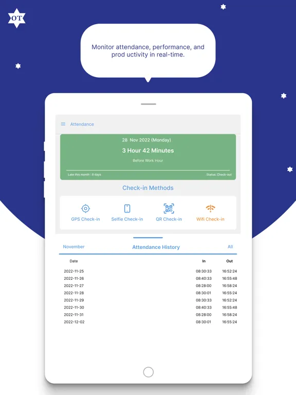 Ảnh chụp màn hình của OT-HR iPad 