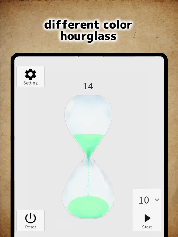 Screenshot di hourglass alarm timer iPad 