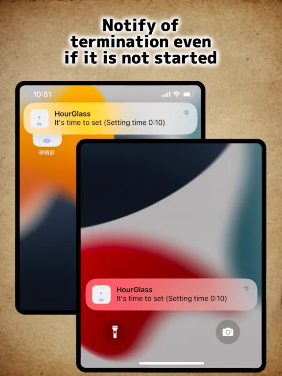 Screenshot di hourglass alarm timer iPad 