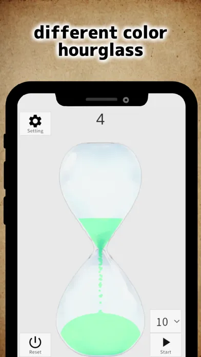 Screenshot di hourglass alarm timer