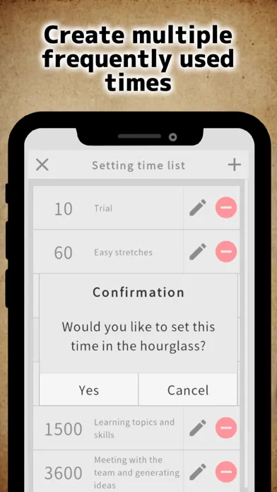 Screenshot di hourglass alarm timer
