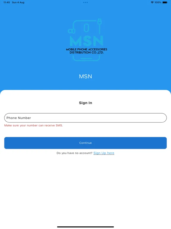 Ảnh chụp màn hình của MSN Ecommerce iPad 
