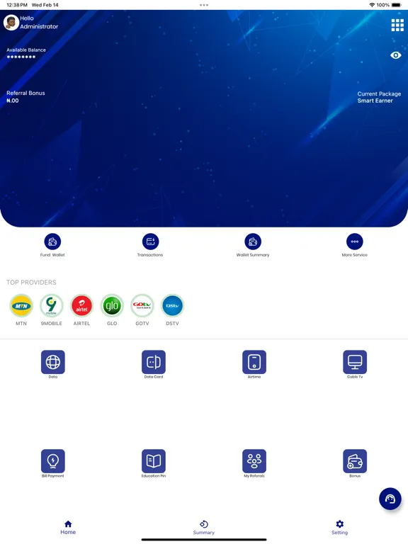 ภาพหน้าจอของ Fsbdata iPad 