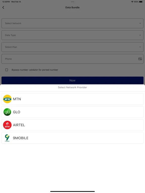 ภาพหน้าจอของ Fsbdata iPad 