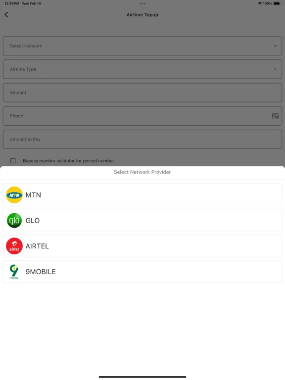 ภาพหน้าจอของ Fsbdata iPad 