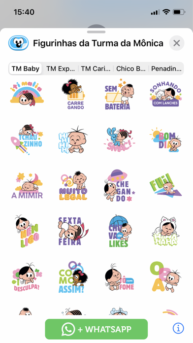Ảnh chụp màn hình của Figurinhas da Turma da Mônica