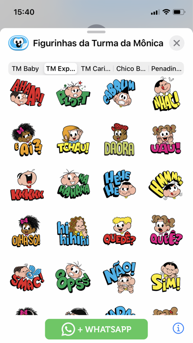 Ảnh chụp màn hình của Figurinhas da Turma da Mônica