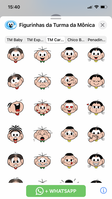Ảnh chụp màn hình của Figurinhas da Turma da Mônica