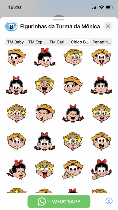 Ảnh chụp màn hình của Figurinhas da Turma da Mônica
