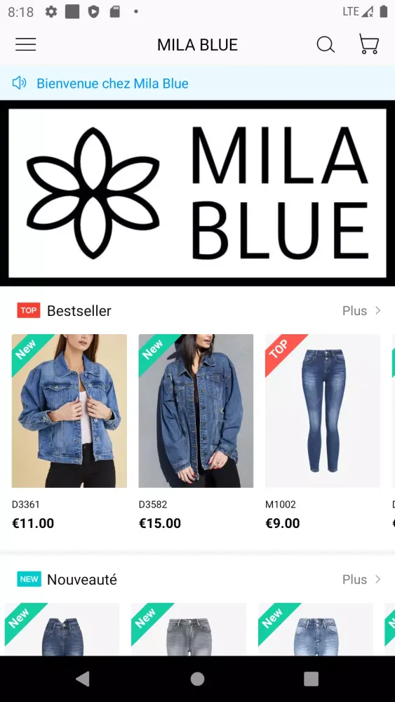 Capturas de tela do MILA BLUE