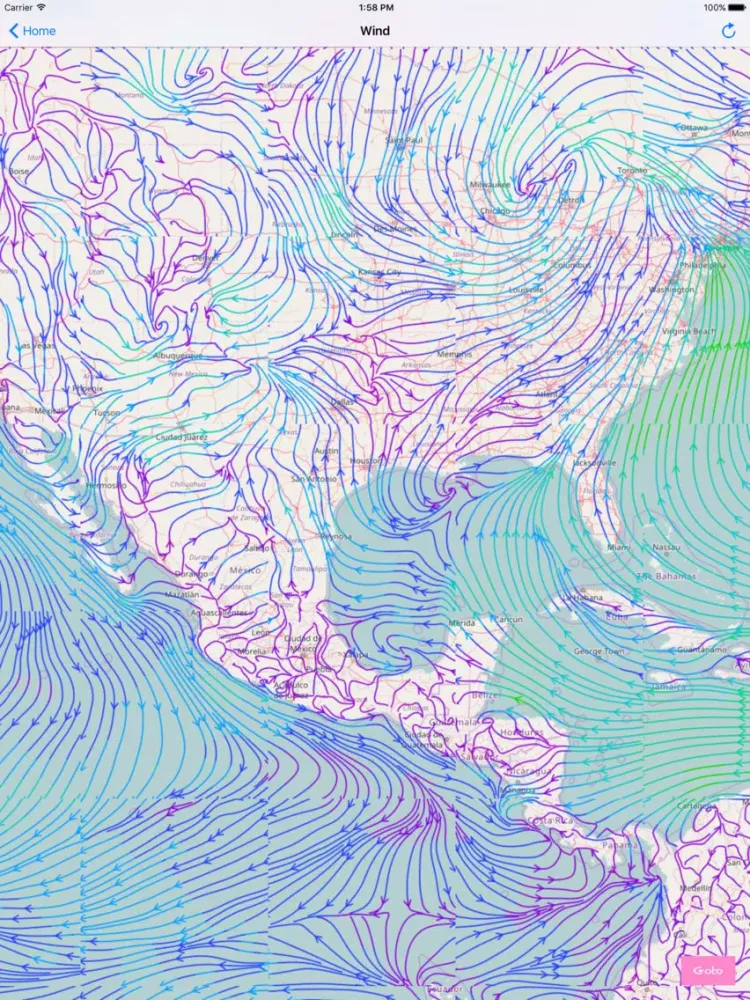 Ảnh chụp màn hình của Weather Map with wind,wave height and air pressure iPad 