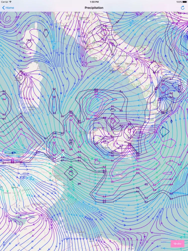 Ảnh chụp màn hình của Weather Map with wind,wave height and air pressure iPad 