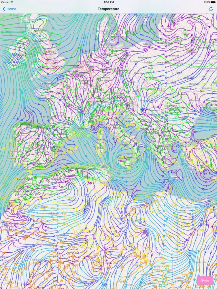 Ảnh chụp màn hình của Weather Map with wind,wave height and air pressure iPad 