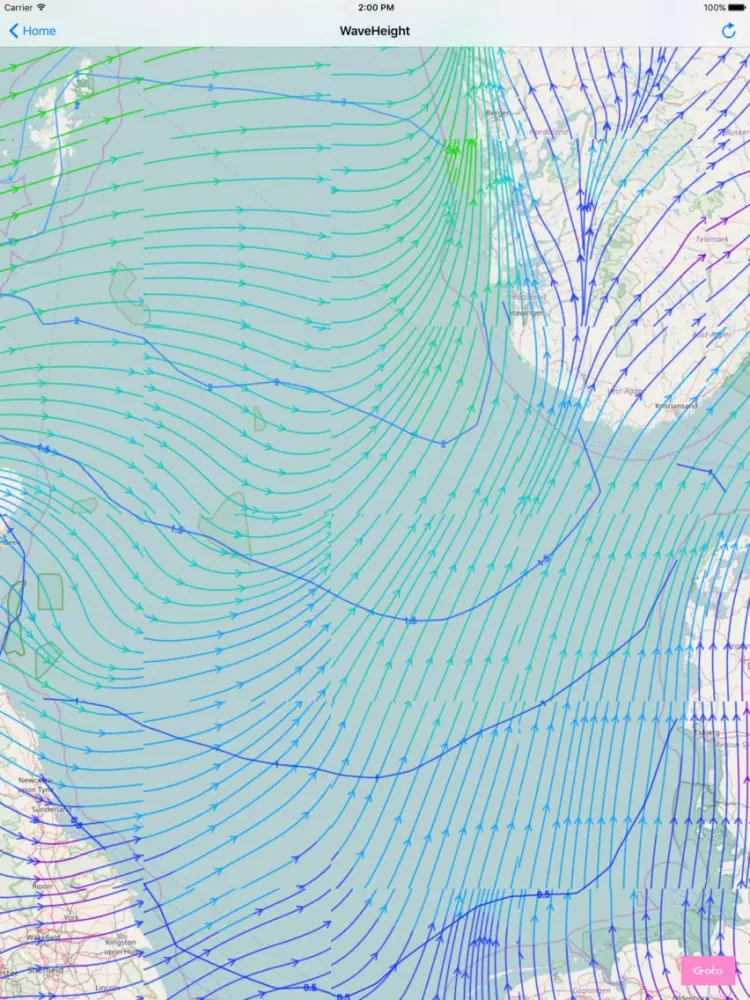Ảnh chụp màn hình của Weather Map with wind,wave height and air pressure iPad 