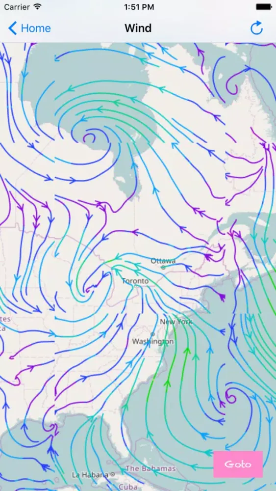 Ảnh chụp màn hình của Weather Map with wind,wave height and air pressure