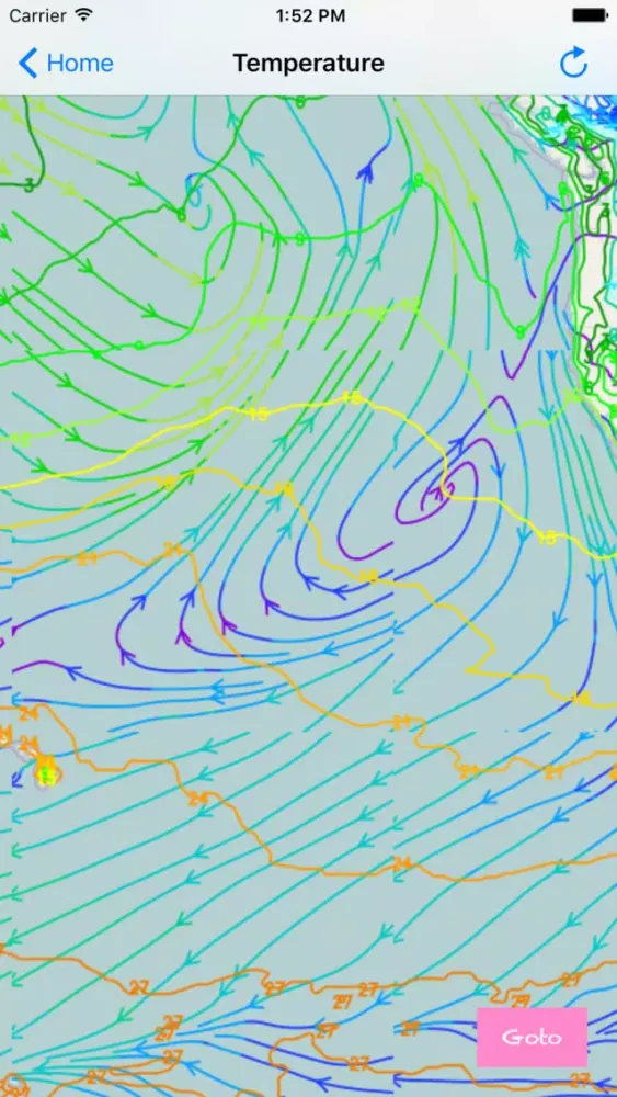 Ảnh chụp màn hình của Weather Map with wind,wave height and air pressure