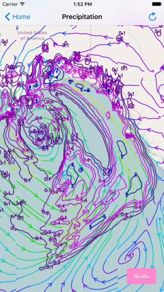 Ảnh chụp màn hình của Weather Map with wind,wave height and air pressure