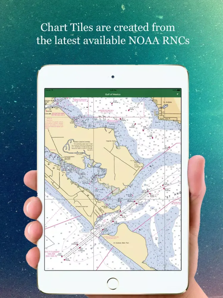 ภาพหน้าจอของ Marine Charts Offline: Gulf of Mexico - East iPad 