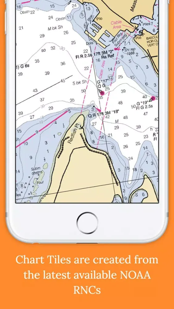 ภาพหน้าจอของ Marine Charts Offline: Gulf of Mexico - East