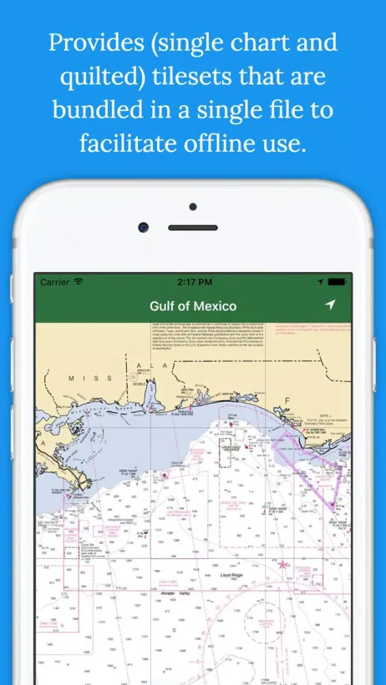ภาพหน้าจอของ Marine Charts Offline: Gulf of Mexico - East