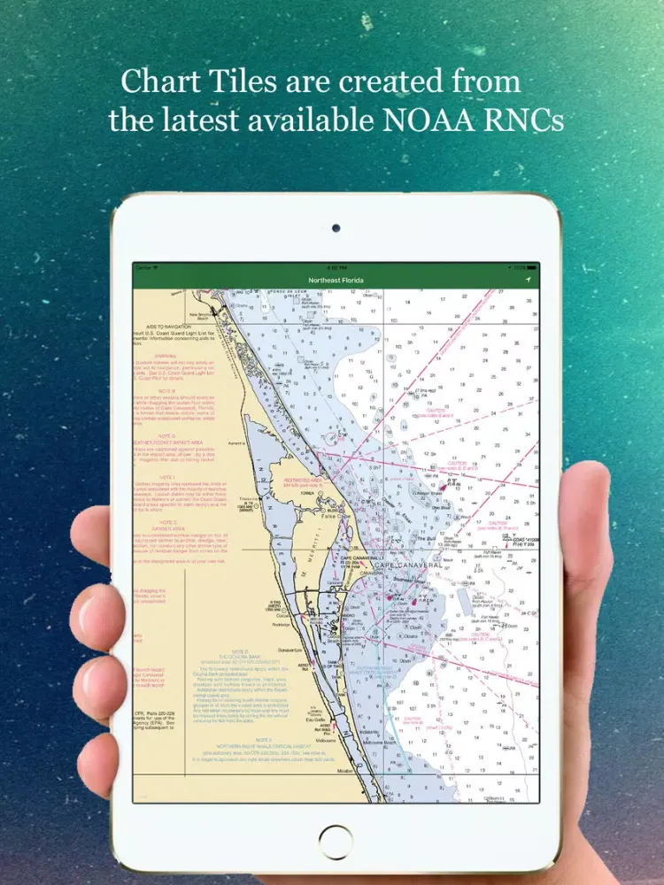 Marine : Northeast Florida offline nautical chart iPad 应用截图
