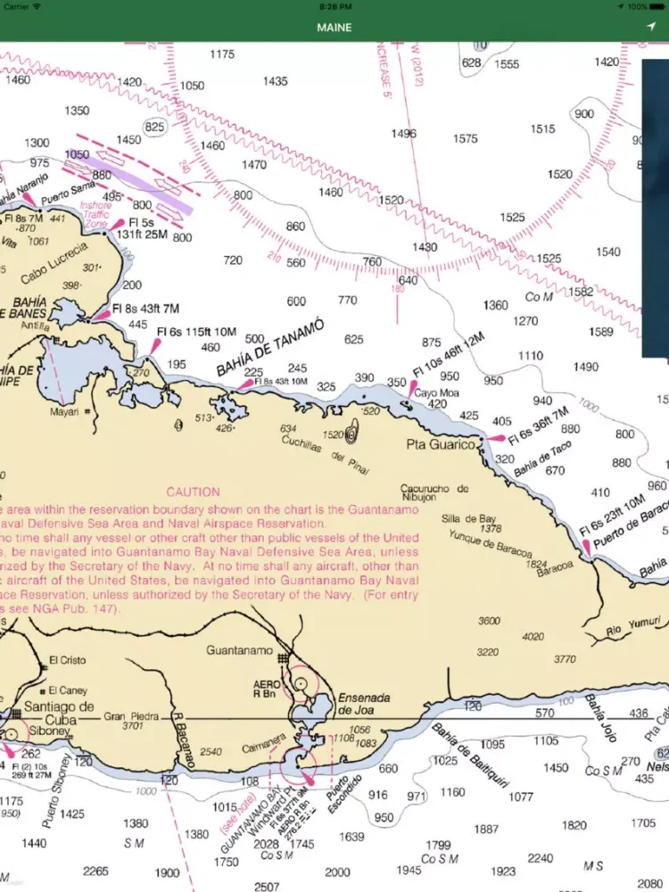 Marine : PUERTO RICO & BAHAMS GPS offline map iPad  Ekran Görüntüleri