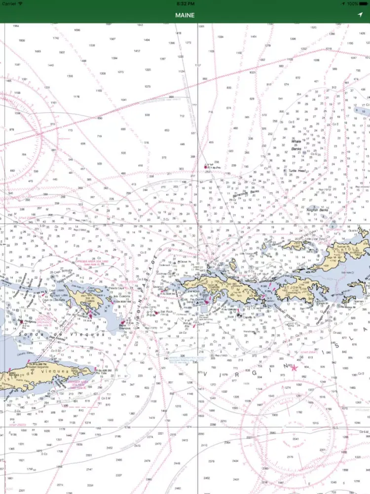 Marine : PUERTO RICO & BAHAMS GPS offline map iPad  Ekran Görüntüleri