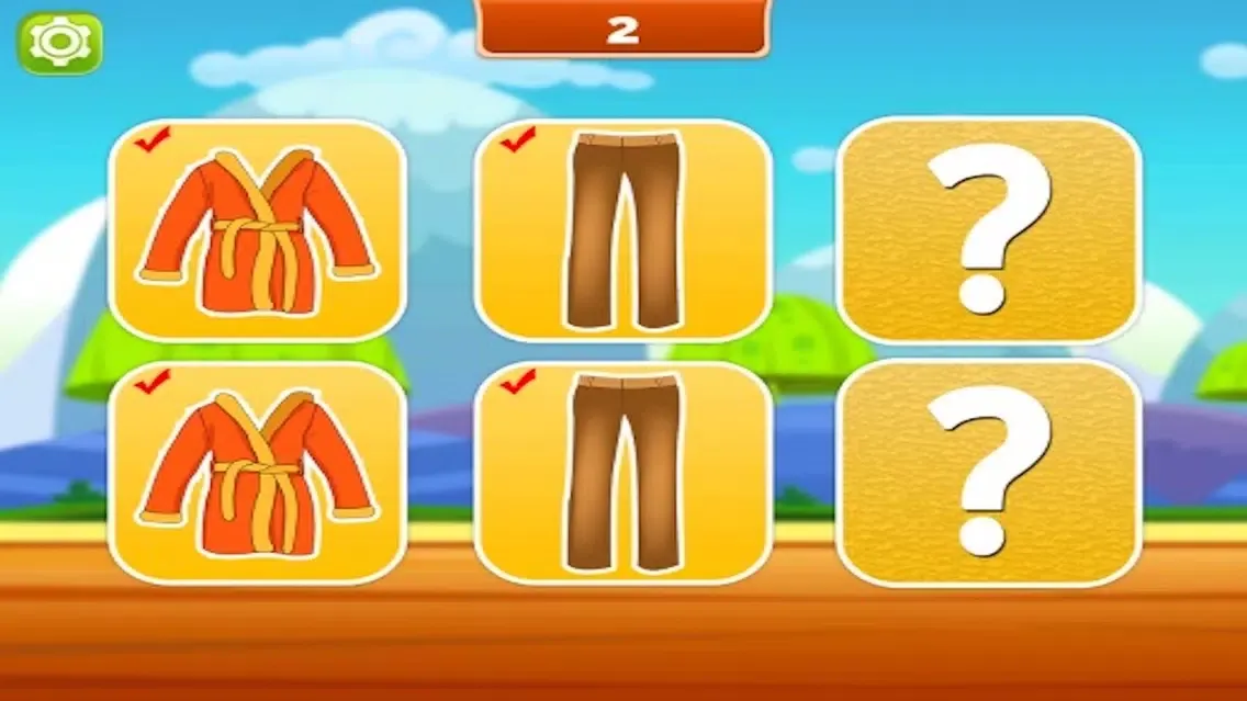 Matching Pairs Clothes-Flashcard Game For Toddlers Screenshots