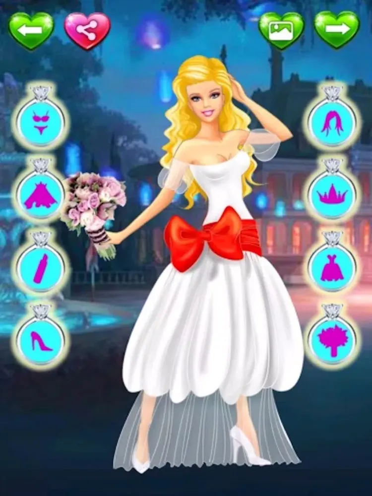 Ảnh chụp màn hình của Wedding Salon Princess Game - Princess Wedding Salon Dressup iPad 