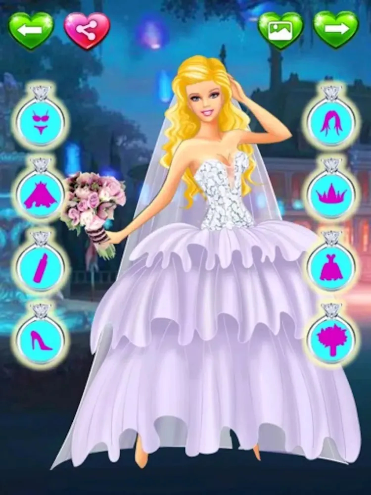 Ảnh chụp màn hình của Wedding Salon Princess Game - Princess Wedding Salon Dressup iPad 