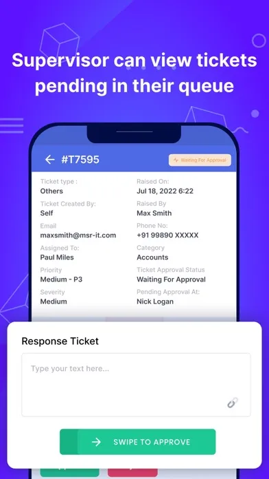 MSR Ticketing: Service Request Screenshots
